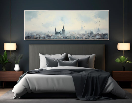 Abstract Brussels Canvas Print, Brussels Wall Art, Belgium Painting, Framed and Ready to Hang
