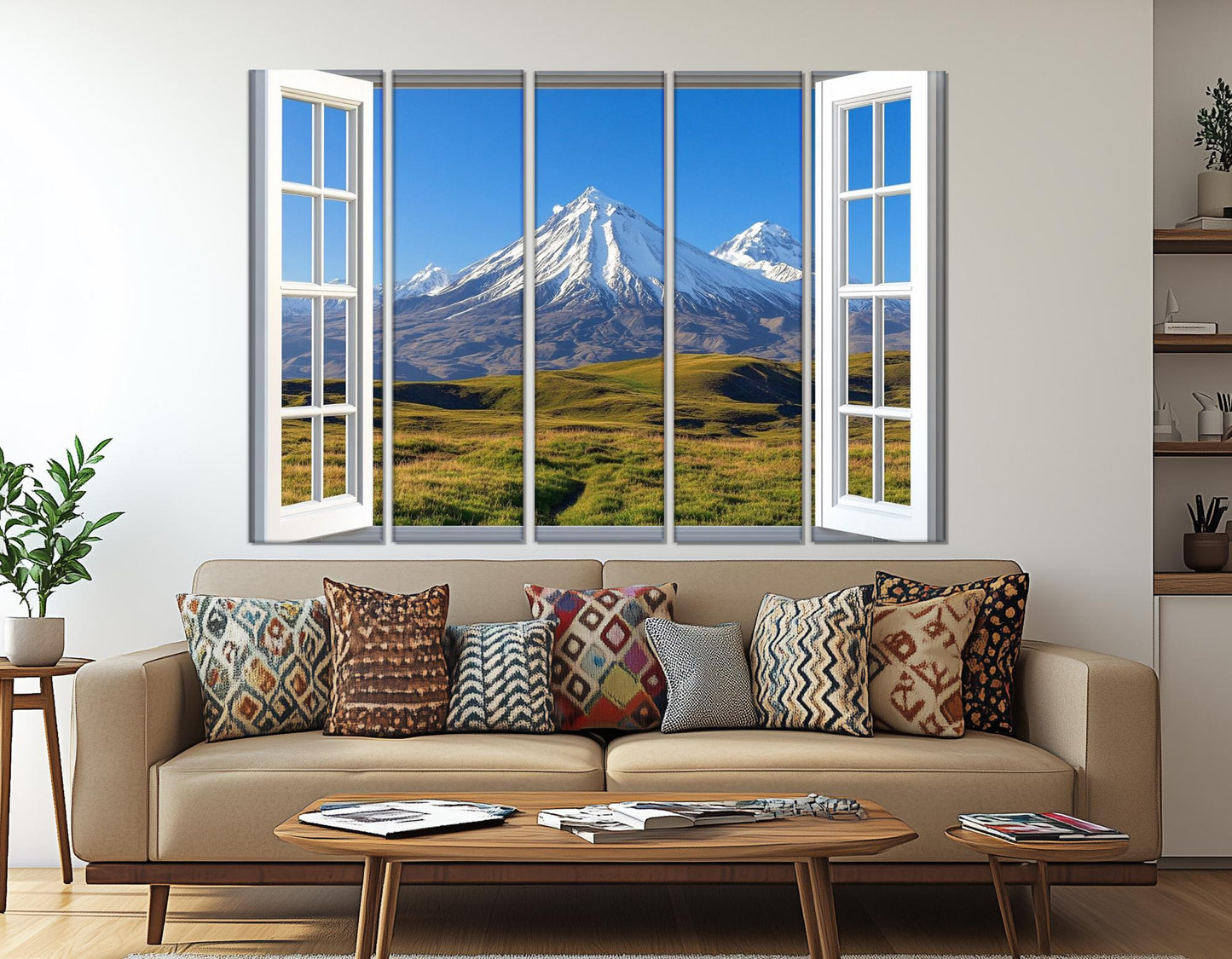 Kamchatka Wall Art – Open Window Volcano Canvas Print | Framed, Ready to Hang