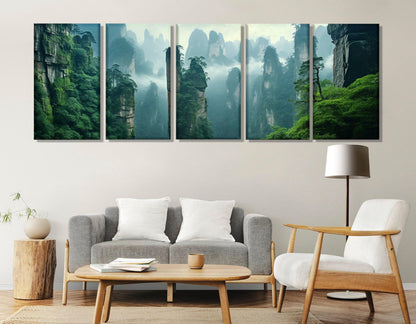 Zhangjiajie Canvas Print – Framed Canvas Print With Floating Frame Option | China Wall Art