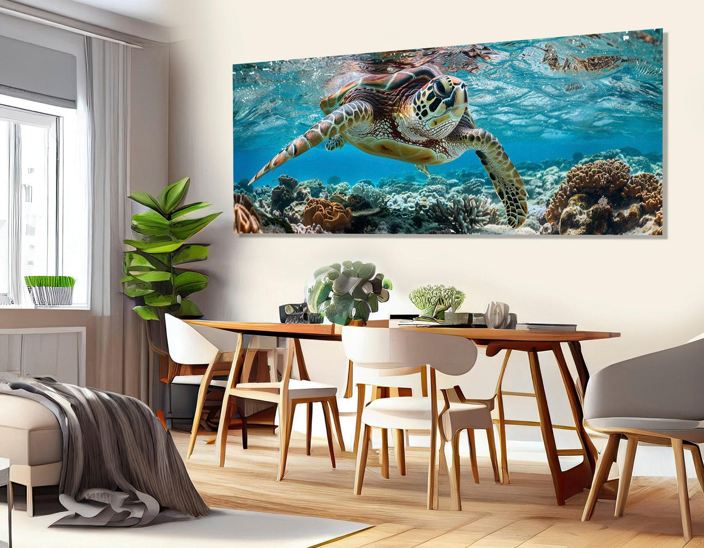 Sea Turtle Canvas Print - Framed Canvas Art | Ready to Hang Wall Decor