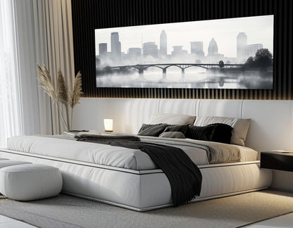 Columbus Canvas Print – Large Gallery Wrapped Cotton Canvas | Abstract City Artwork