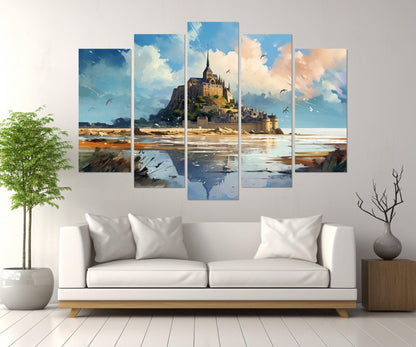 Mont-Saint-Michel Canvas Print – France Wall Art | Gallery Wrapped Cotton Canvas