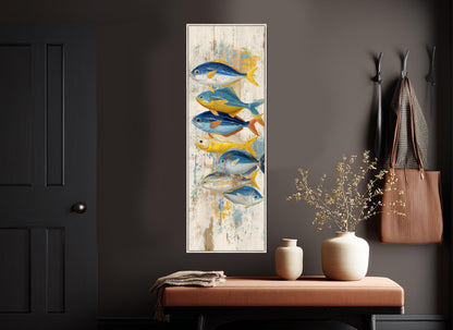Fish Canvas Print - Colorful Nautical Wall Art | Rustic Coastal Decor, Ready to Hang