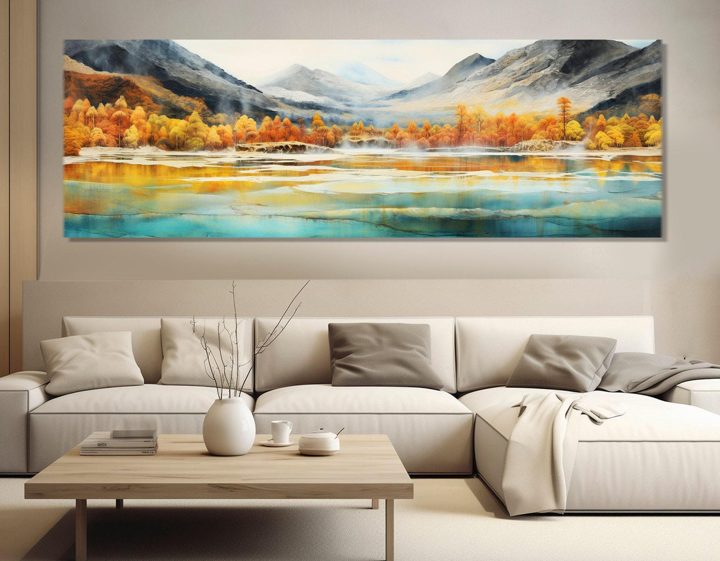 Five Color Ponds Canvas – Huanglong Valley Print on Cotton | Ready to Hang Art