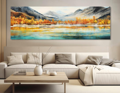 Five Color Ponds Canvas – Huanglong Valley Print on Cotton | Ready to Hang Art