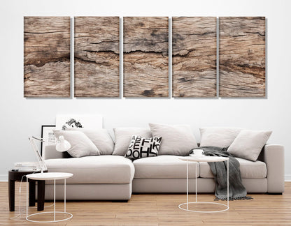 Wood Texture Canvas Print – Modern Wall Art | Soft Tone Wooden Wall Decor, Ready to Hang