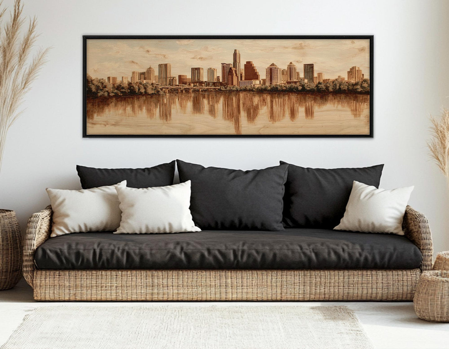 Austin Canvas Print - Retro Vintage Wall Art | Abstract City Art, Ready to Hang