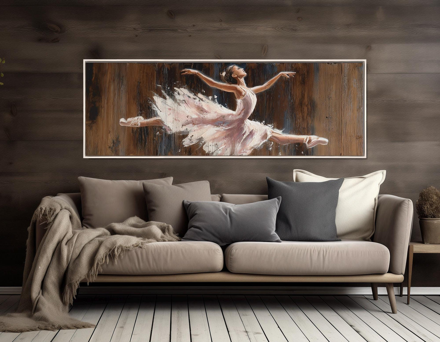 Ballerina Canvas Print - Ballet Wall Art | Framed & Ready to Hang Gallery Wrapped Canvas