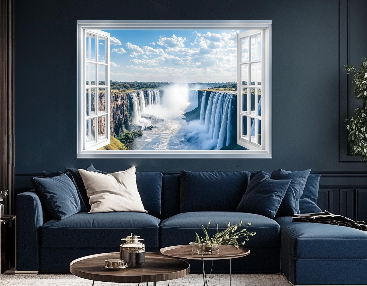 Devil’s Pool Canvas Print – Framed Zambia Wall Art | Ready to Hang Waterfall Decor