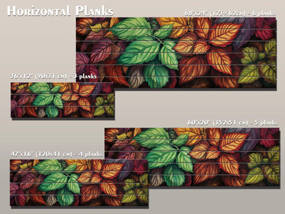 Wood Wall Art | Vibrant Floral Wood Print on Natural Planks | Rustic Farmhouse Decor