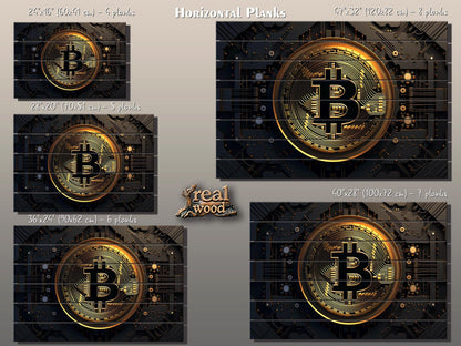 Wood Wall Art - Bitcoin Print on Wood, Crypto Wall Art, Trading Wall Art, Crypto Trader Gift, Crypto Office Wall Decor, Crypto Investor Gift