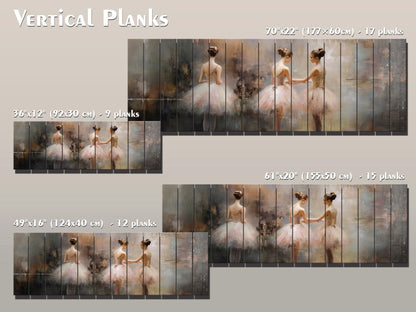 Wood Wall Art - Expressive Ballerina Print on Wood | Handcrafted Ballet Art Decor