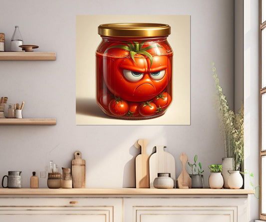Pickled Tomato Canvas - Framed Kitchen Wall Decor | Ready to Hang Cotton Print