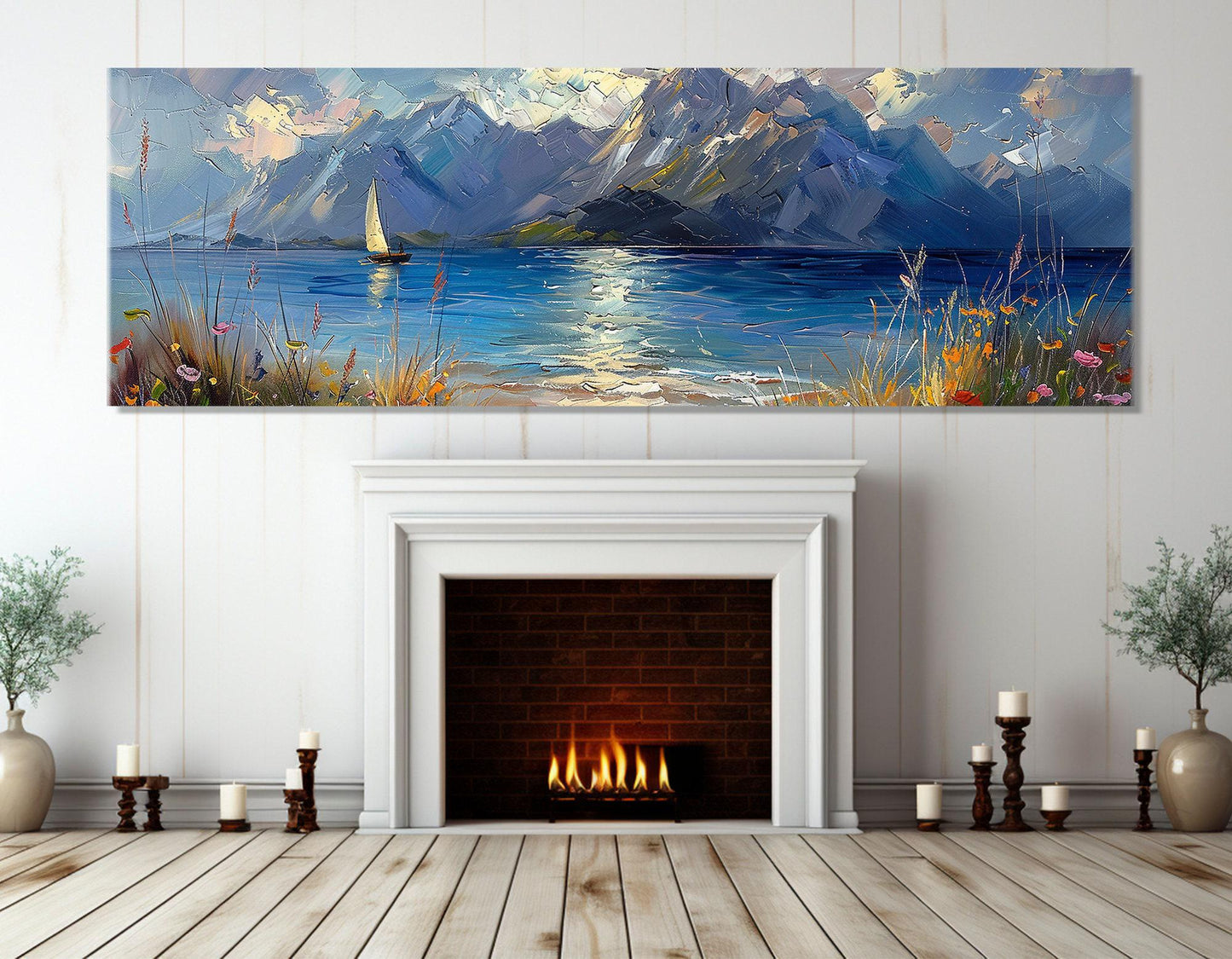 Torch Lake Canvas Print – Framed Gallery Wrapped Cotton Canvas, Ready to Hang