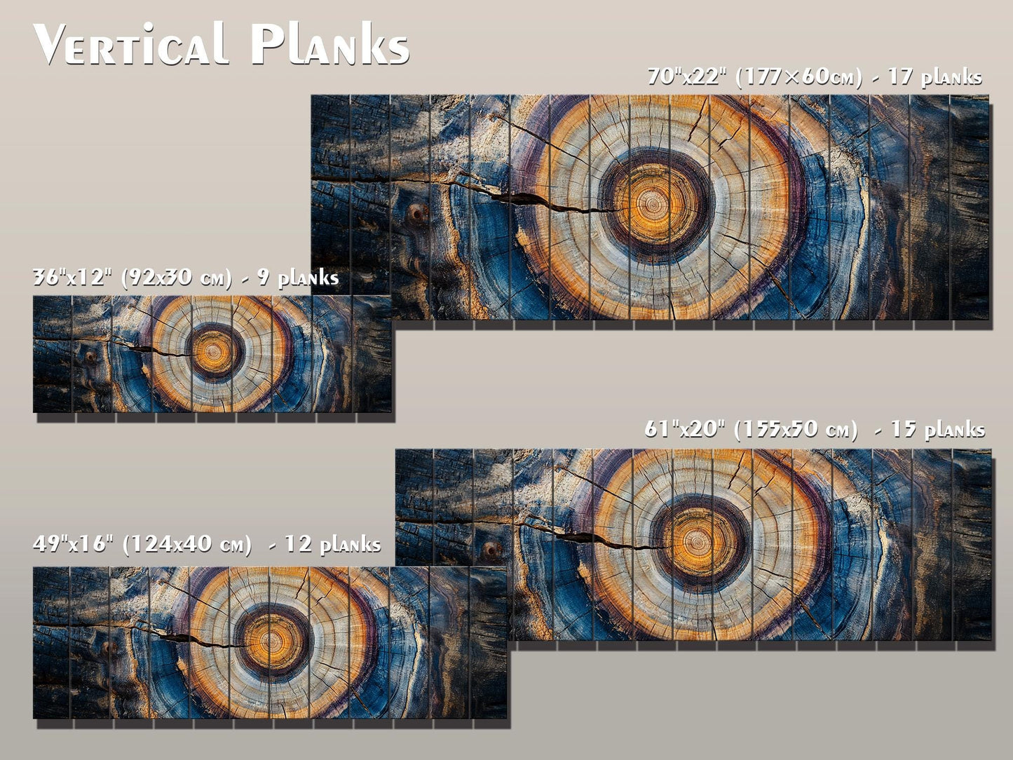 Abstract Wood Texture PRINT on Natural Wood