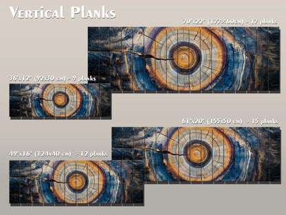 Abstract Wood Texture PRINT on Natural Wood
