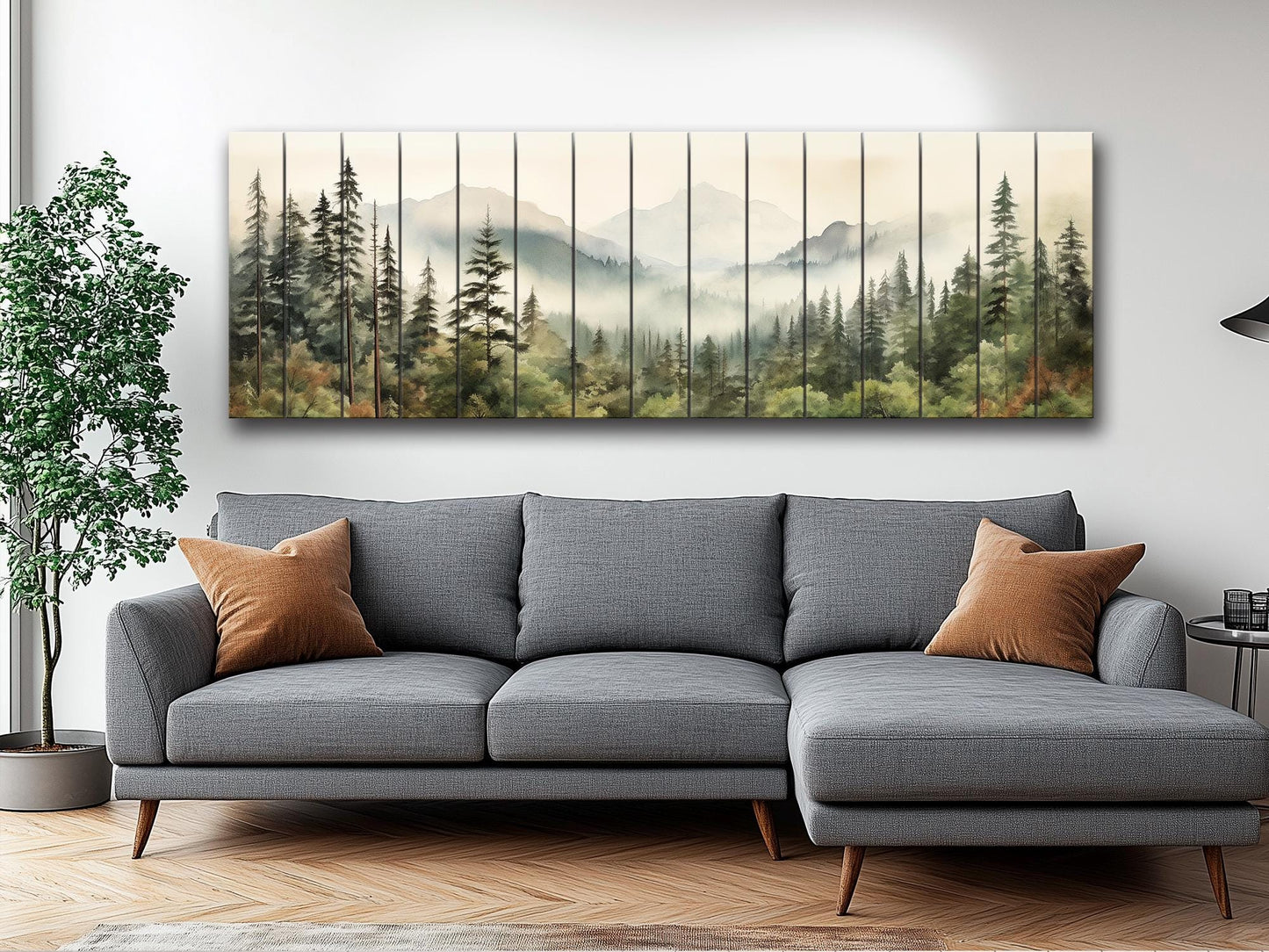 Redwood National Park Wood Print – Natural Wood Wall Art | Rustic Farmhouse Decor