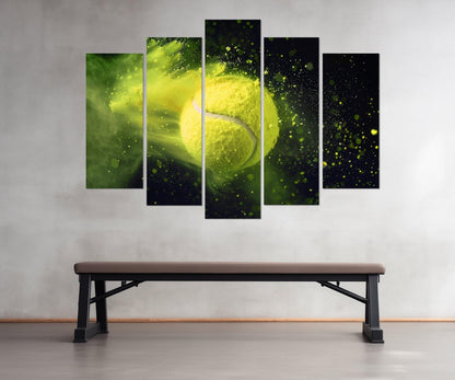 Tennis Canvas Print – Abstract Tennis Wall Art | Framed Painting, Ready to Hang