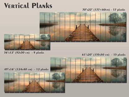 Rustic Wood Wall Art – Old Fishing Bridge Art on Natural Wood Print | Ready to Hang