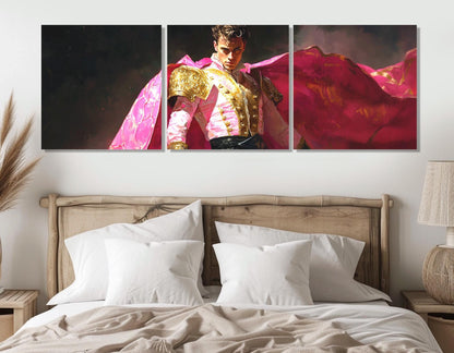 Toreador Canvas Print – Framed Cotton Canvas | Abstract Corrida Wall Art Ready to Hang