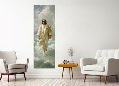 Jesus Walking Canvas Print - Divine Wall Art | Framed & Ready to Hang