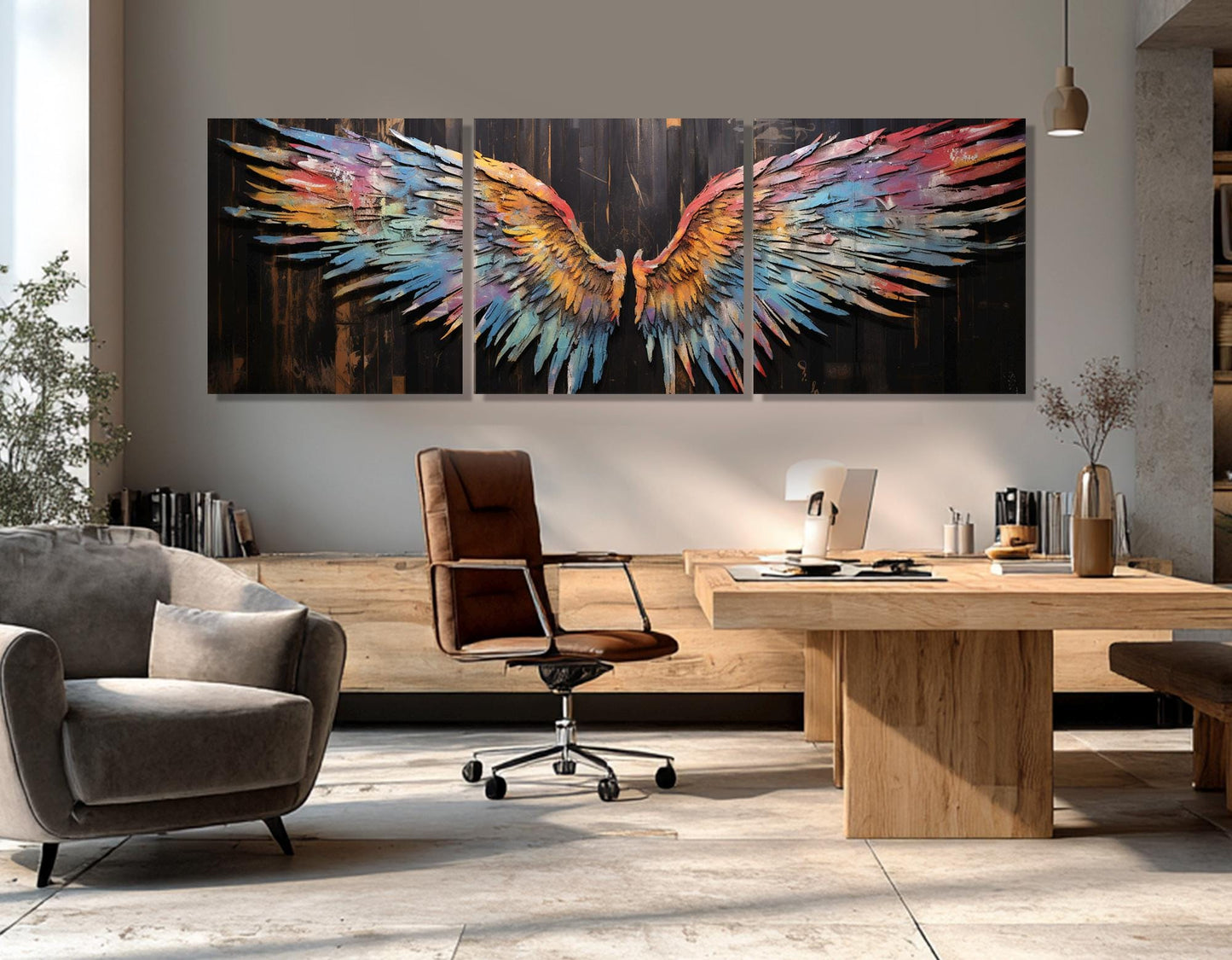 Angel Wings Canvas Print - Colorful Wall Art | Framed & Ready to Hang