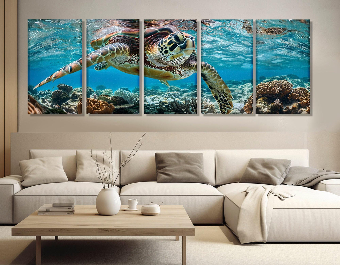 Sea Turtle Canvas Print - Framed Canvas Art | Ready to Hang Wall Decor
