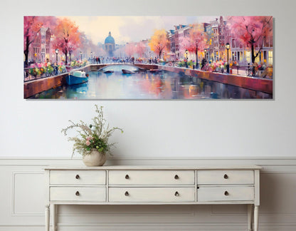 Amsterdam Wall Art – Abstract Floral Canvas Print | Ready to Hang Gallery Wrapped Canvas