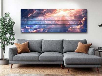Religious Wood Wall Art | Peaceful Angel Print on Wood | Rustic Farmhouse Decor