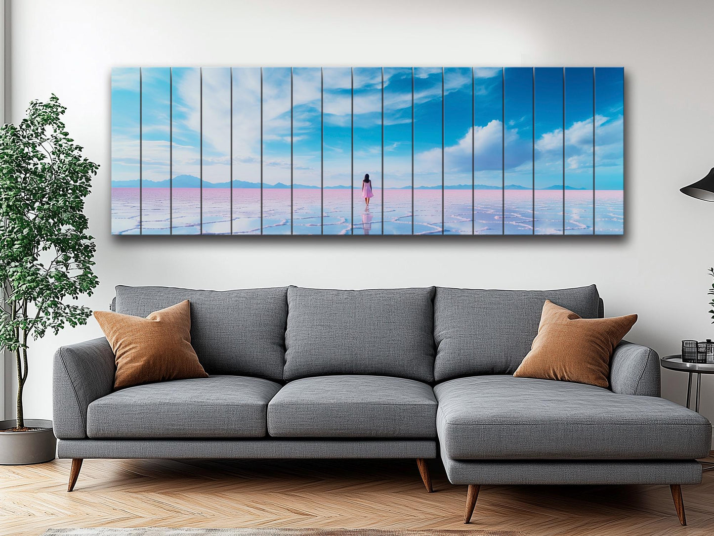 Salar de Uyuni Wood Art – Bolivia Wall Decor | Large Rustic Wood Wall Art