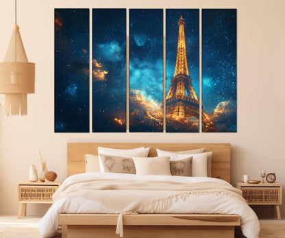 Eiffel Tower Canvas Print – Abstract Paris Wall Art | Framed Cotton Canvas