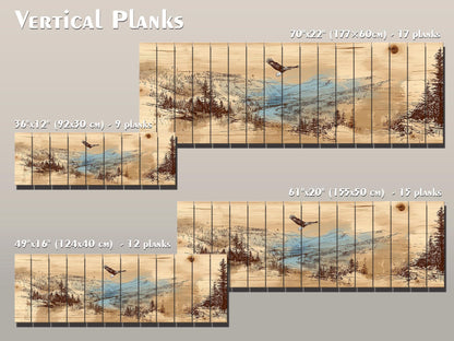 Bald Eagle Wood Art – Mountain Valley Wall Art | Rustic Cabin Decor