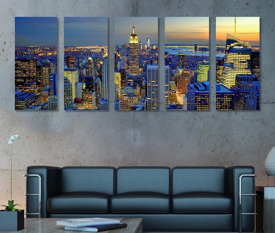 New York Wall Art – Extra Large NYC Skyline Canvas | Framed, Ready to Hang