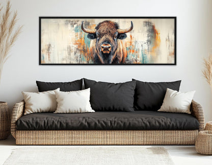 Bison Canvas Print – Farmhouse Wall Decor | Framed Canvas Art, Ready to Hang