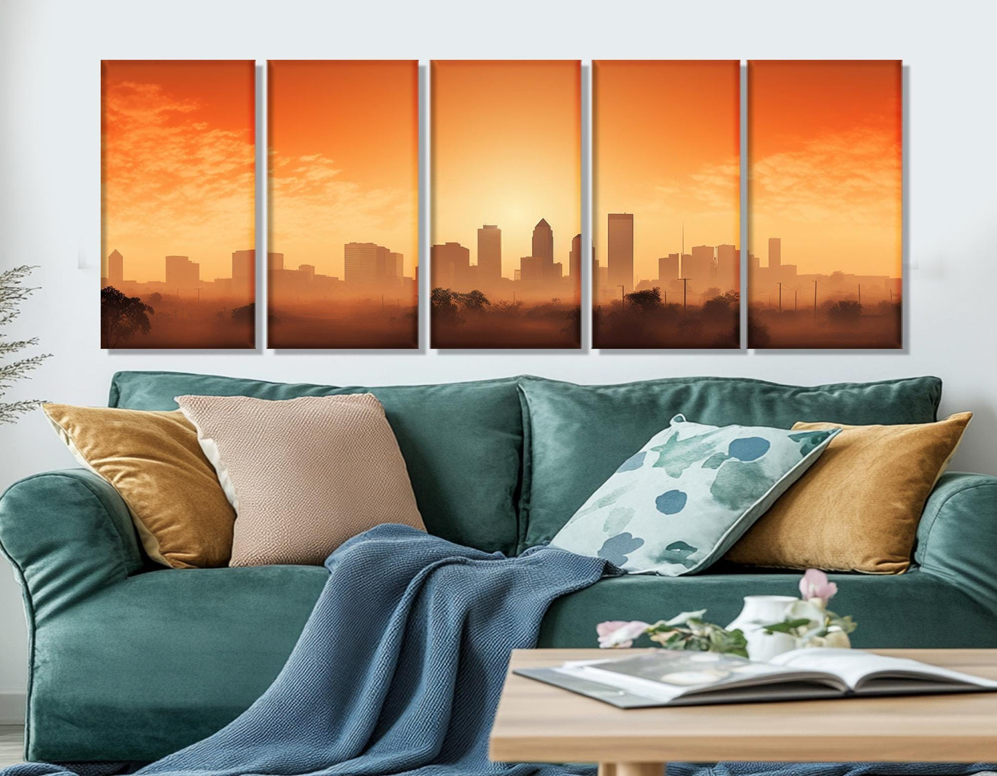 Fort Worth Canvas Print – Large Abstract Wall Art | Ready to Hang Cotton Canvas