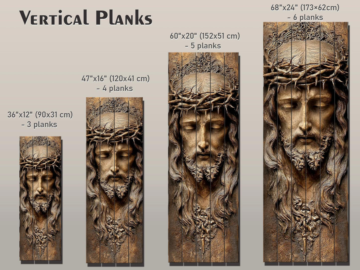 Jesus Christ Wood Print – Michelangelo Inspired Religious Wall Art on Wood