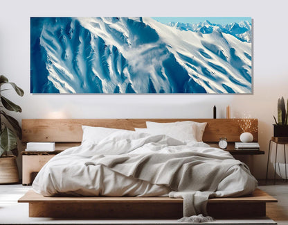 Mountain Canvas Print – Abstract Winter Wall Art | Framed Cotton Canvas, Ready to Hang