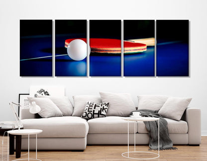 Table Tennis Wall Art – Framed Table Tennis Poster | Ping Pong Canvas Decor