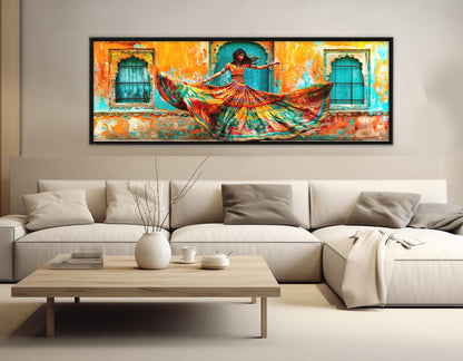 Indian Woman Canvas Print – Large Rajasthan Wall Art | Framed Cotton Gallery Canvas