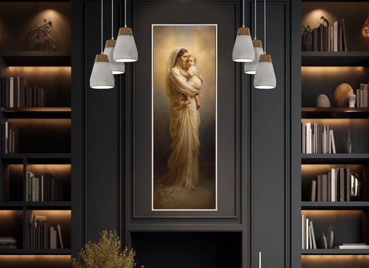 Mother and Child Print | Sacred Canvas Print with Gallery Style Frame | Ready to Hang Artwork