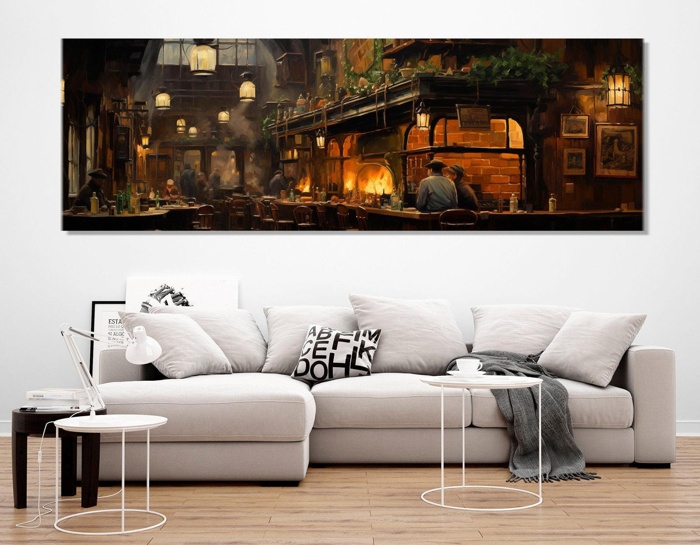 Irish Pub Canvas Print – Vintage Pub Poster on Cotton Gallery Wrapped Canvas Art