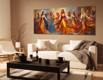 Arab Women Canvas Print - Framed Oriental Wall Art | Ready to Hang Cotton Canvas