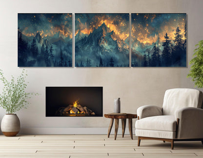 Mountains Canvas Print – Abstract Mountain Art | Framed Canvas Art, Ready to Hang