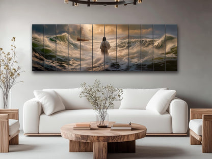 Jesus Wood Wall Art - Rustic Wood Plank Art | Christian Gift Idea & Religious Wall Decor