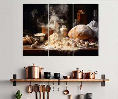 Bakery Wall Decor – Bread Canvas Print | Framed Kitchen Baking Art Gift