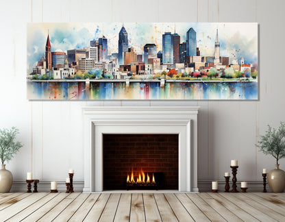Indianapolis Canvas Print - Watercolor Wall Art | Framed & Ready to Hang