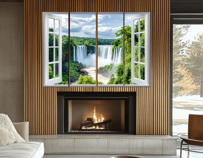 Iguazu Falls Canvas Print – Gallery Wrapped Cotton Canvas | Ready to Hang Waterfall Wall Art