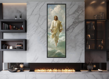 Jesus Walking Canvas Print - Divine Wall Art | Framed & Ready to Hang