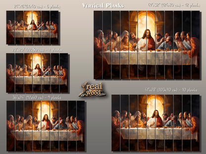 Last Supper Wood Art – Rustic Christian Wall Art Printed on Wood Planks