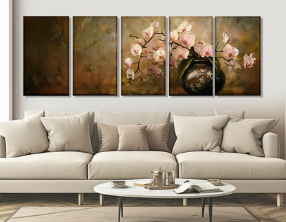 Abstract Orchids Canvas Print – Floral Wall Decor | Gallery Wrapped Cotton Canvas